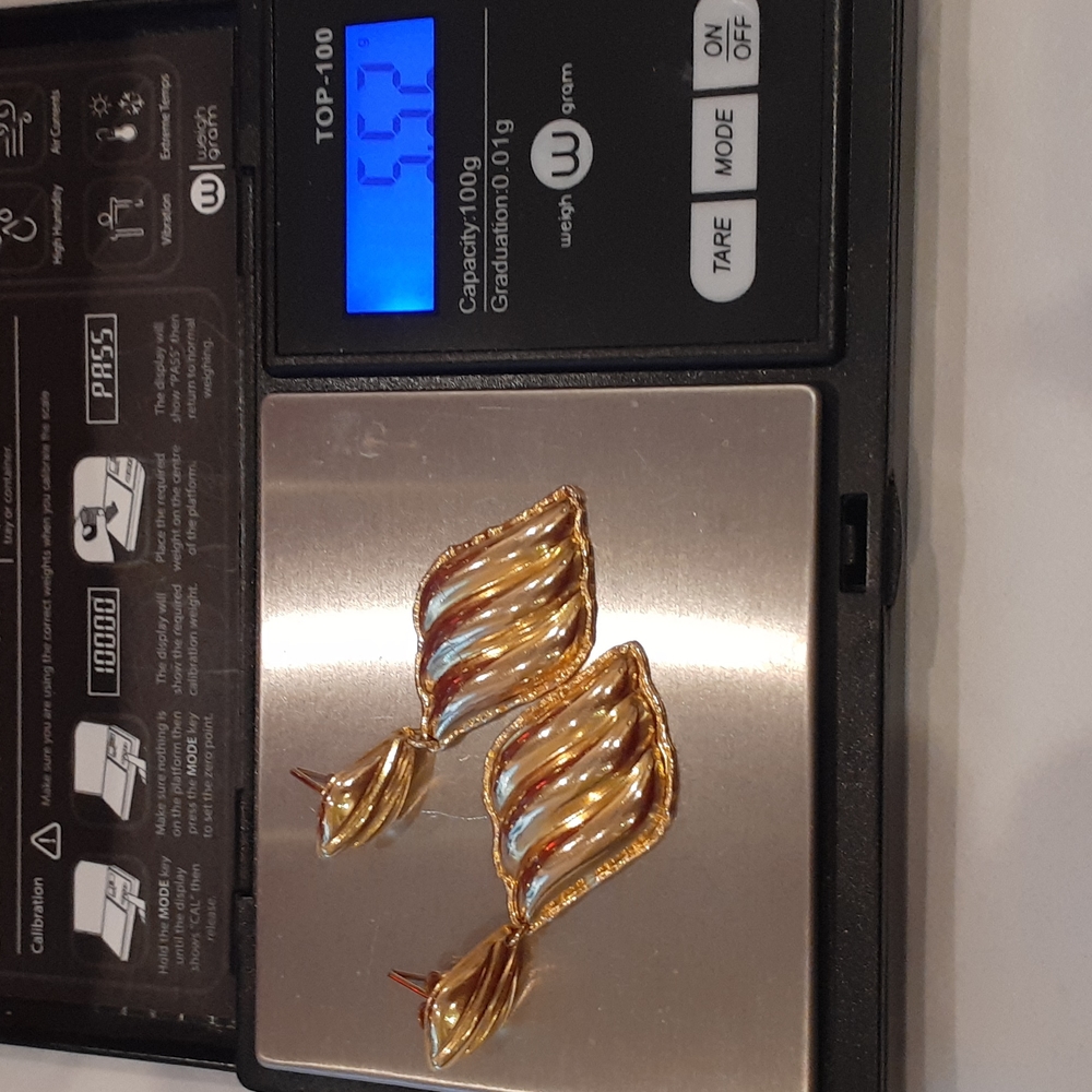 14k Solid Gold Dangling Earrings. (Tested With 14… - image 5